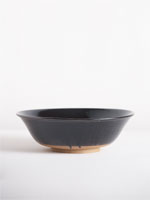 bowl with tenmoku glaze