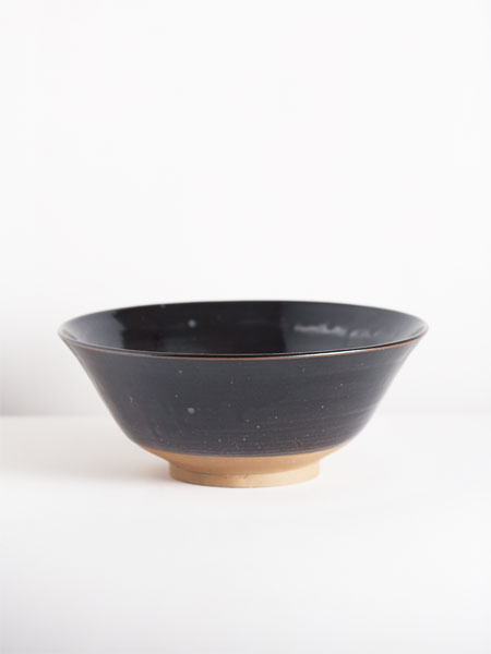 bowl with tenmoku glaze