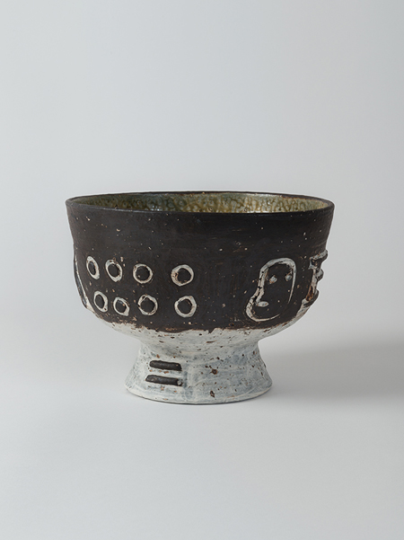 manganese cracked slip bowl